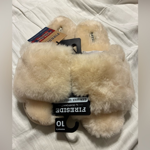 Fireside by dearfoams ladies genuine shearling slipper size 10 - Picture 1 of 7